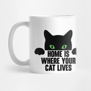 Home Is Where Your Cat Lives Mug